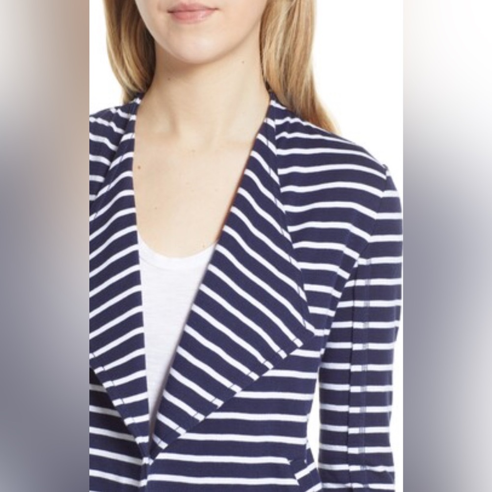 Caslon/Nordstrom drape collar open front blazer, Size M